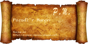 Pozsár Manon névjegykártya